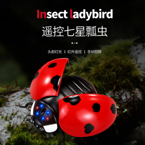 电动遥控瓢虫g玩具儿童网红仿真感应会动的昆虫爬虫动物男孩小女