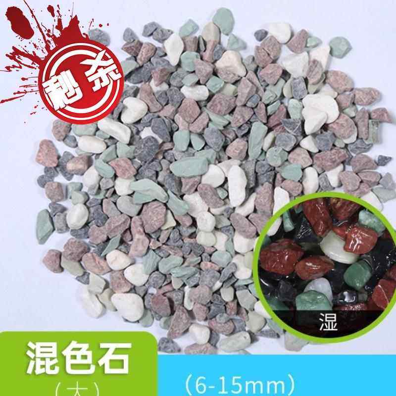 速发鱼缸底砂白石子花草装饰家用彩沙生态河沙底沙养鱼.缸g彩色沙