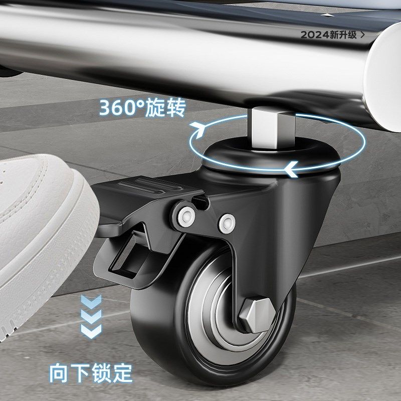 移动落地拖把架不锈钢置物架扫把拖布池教室清洁卫生工具收纳商用
