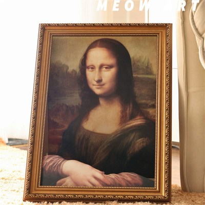 【宅配上門】 蒙娜麗莎油畫 貓窩 貓抓板 藝術畫框高品質  禮物