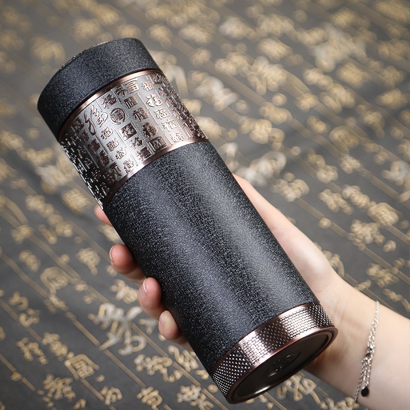 紫砂保温杯父亲节送爸爸妈妈高档茶杯送退休纪念水杯定制LOGO刻字