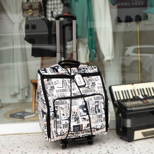 手风琴加厚滑轮拉杆背包48/60/72/80/96/120贝斯手风X琴拉杆滑轮