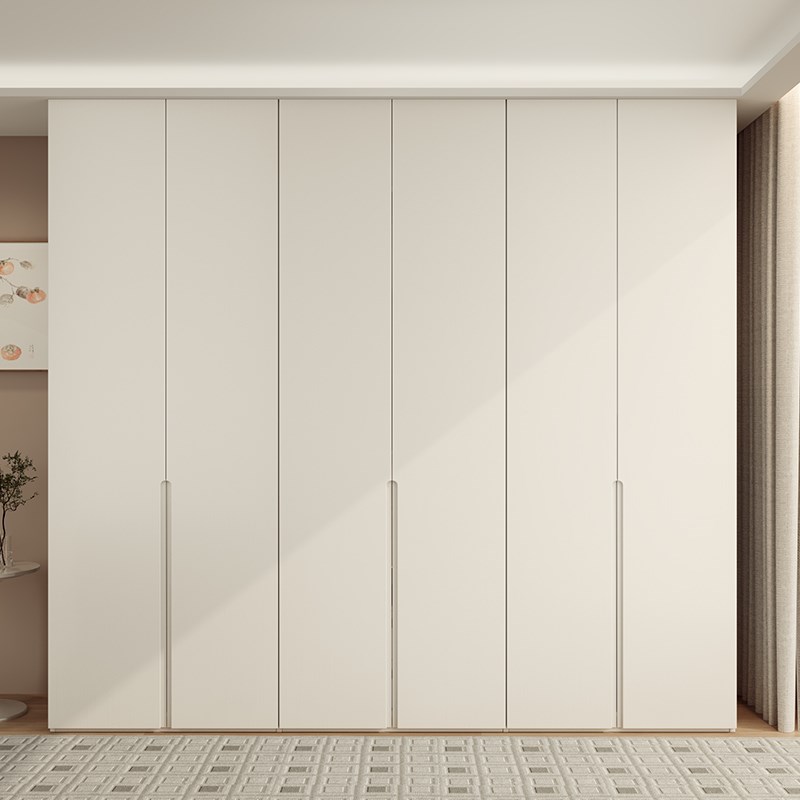 全实木定制橡木衣柜四门柜子收纳家用卧室新款一门到顶储物衣橱