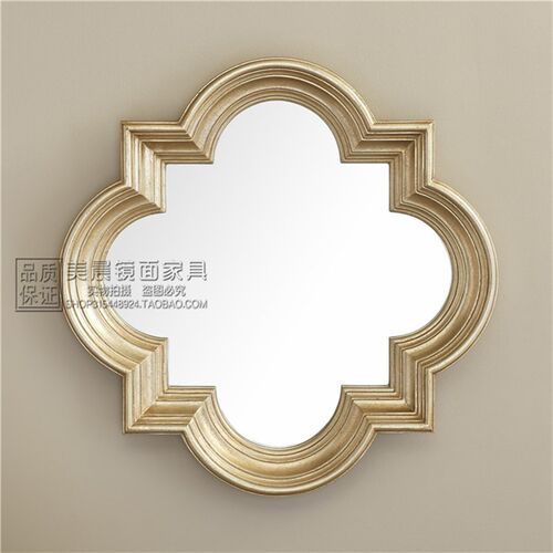 欧式玄关壁炉装饰镜餐厅走廊镜新古典浴室镜卫生间镜子墙面挂镜
