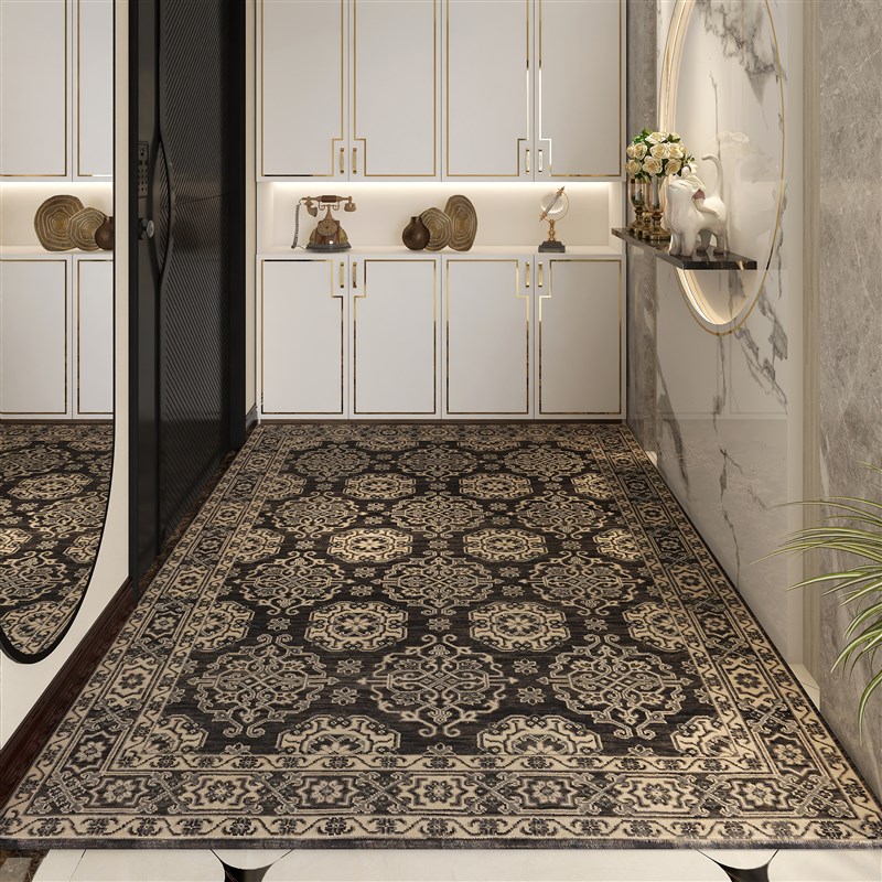 欧式入户门地垫进门垫防滑大门口玄关脚垫高级定制家用地毯可裁剪