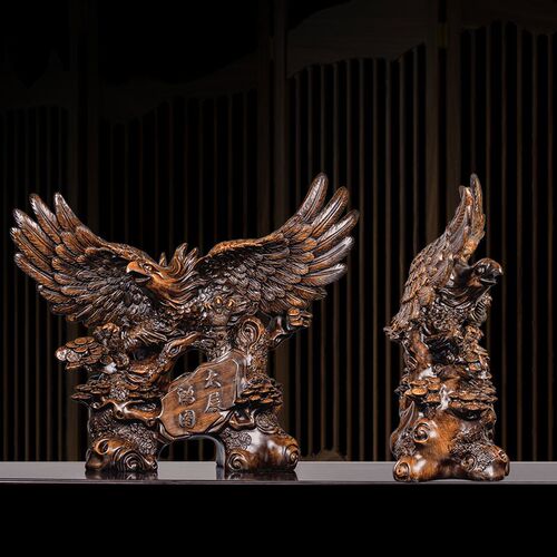 大展宏图老鹰摆件客厅招财大鹏z展翅乔迁开业送礼办公室老板桌摆