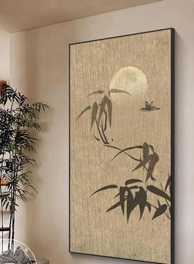 新式中玄装饰MY-07310画带灯宋代美学竹子画客厅挂画禅意高级感廊