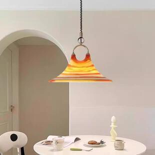 可升降床头级吊灯复古氛中古244火餐厅灯吧台高焰感卧室装饰围感