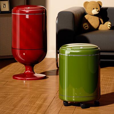 客厅厨房垃圾桶家厕所高YM/7291颜用有盖值可移动大容量免弯高腰