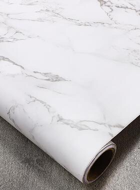 哑光粘白色厚仿大理石贴纸防大花白鱼肚白自加厨XX795953房防油水