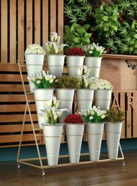 花示架多鲜层鲜花店花架展铁艺花桶架花店婚庆WT352鲜花架店花花