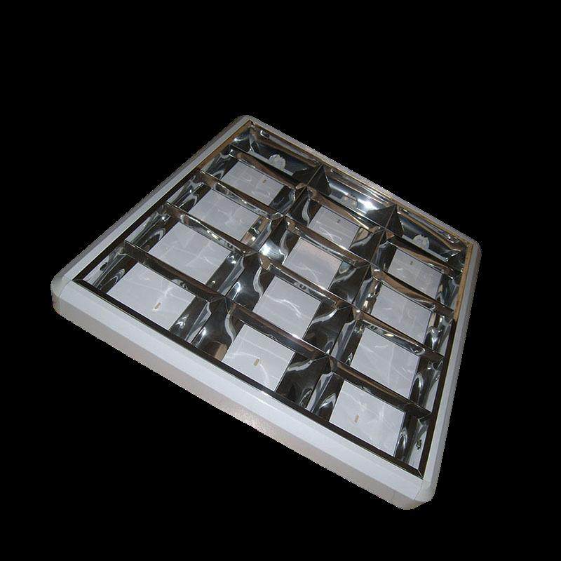 T8/圆T8/2*182x18W圆角T8吸顶格0栅灯盘60x300明装日光灯T8灯盘格