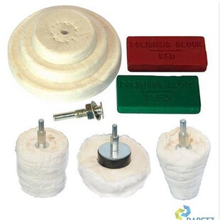9件套 白布轮抛光轮 抛光  抛光蜡金属木工抛光材料