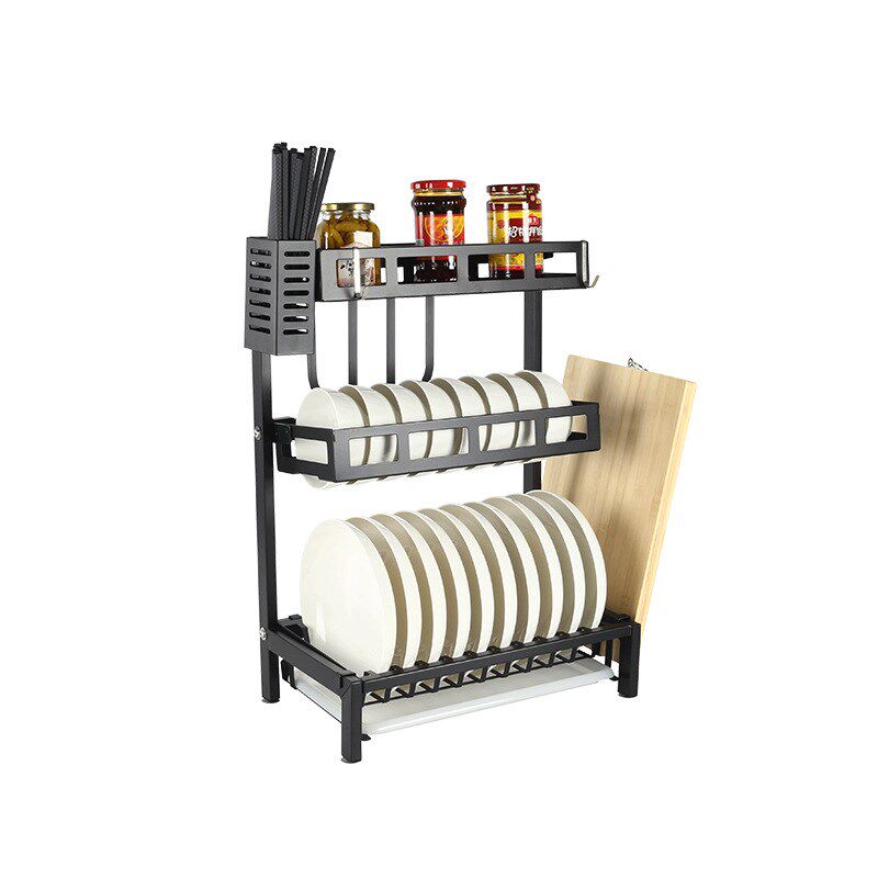 DZ三层厨房架子置物架 厨房用品碗具收纳整理置物架沥水碗碟架