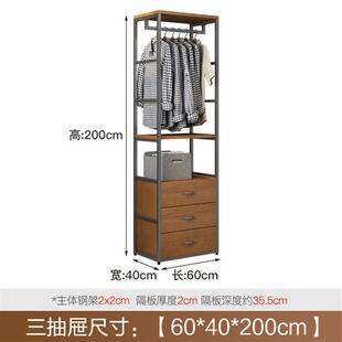 开放式衣柜e悬挂式铁艺衣架落地卧室步入式挂衣架金属衣帽间置物d