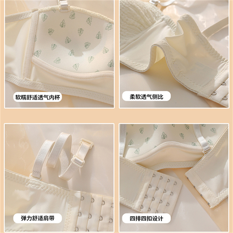 裹胸内衣女无肩带薄款小胸聚拢收副乳少女生无钢圈大胸显小文胸罩
