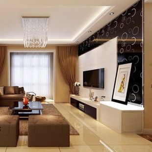 武汉厂家定制做钢化烤漆艺术玻璃电视餐厅背景墙桌面黑底白藤圆圈