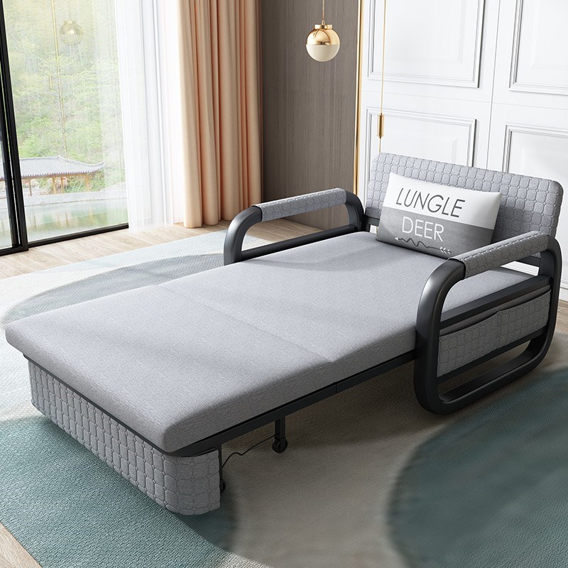 沙发床折叠两用小户型客厅多功能可拆洗一米可伸缩单人床2024新款