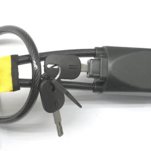 安锁全卡子扣钢缆方盘锁通用车型适用XC F032汽车向方向盘锁绳锁