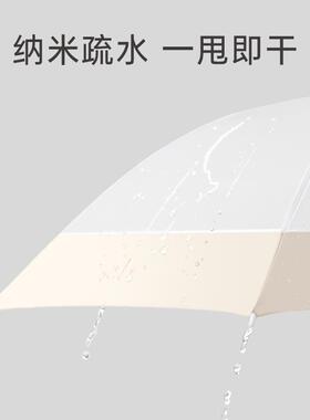 加左都自动色透明长白柄雨ZD200Z1W伞大号双人网红高级感颜值女厚
