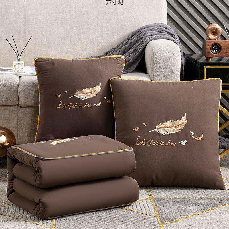 抱枕被子两厂家直供午用汽车枕靠垫被沙发空靠调夏凉被办公枕室休
