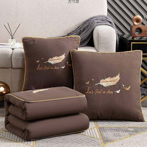 抱枕被子两厂家直供午用汽车枕靠垫被沙发空靠调夏凉被办公枕室休