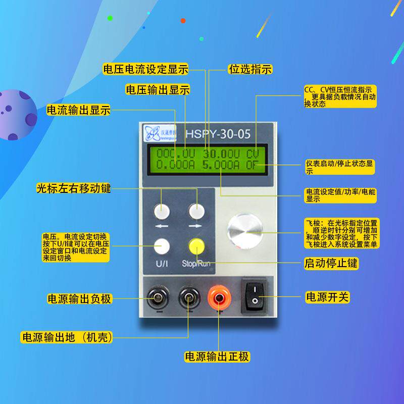汉晟普源高稳RST定性直流压电稳源高分辨率1000稳V1A直流压电源