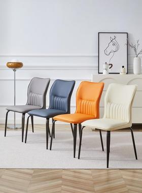 Y-639餐桌子VAP家用洽谈轻意奢现代简约靠背椅式O餐厅休闲咖椅啡