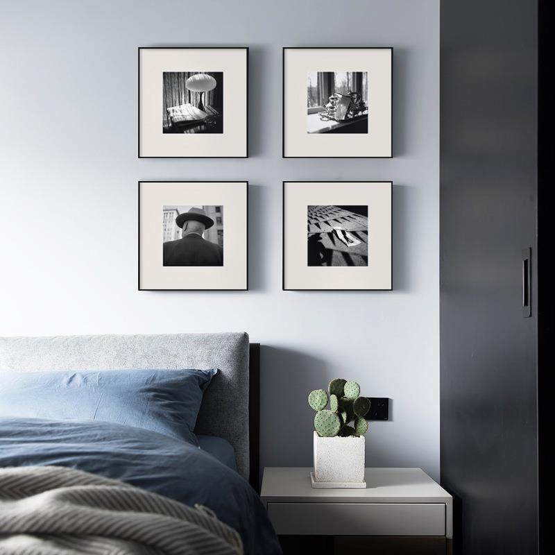 片法黑白照QWE-2013墙客厅装饰画小众复古挂玄关画高式级感过道画