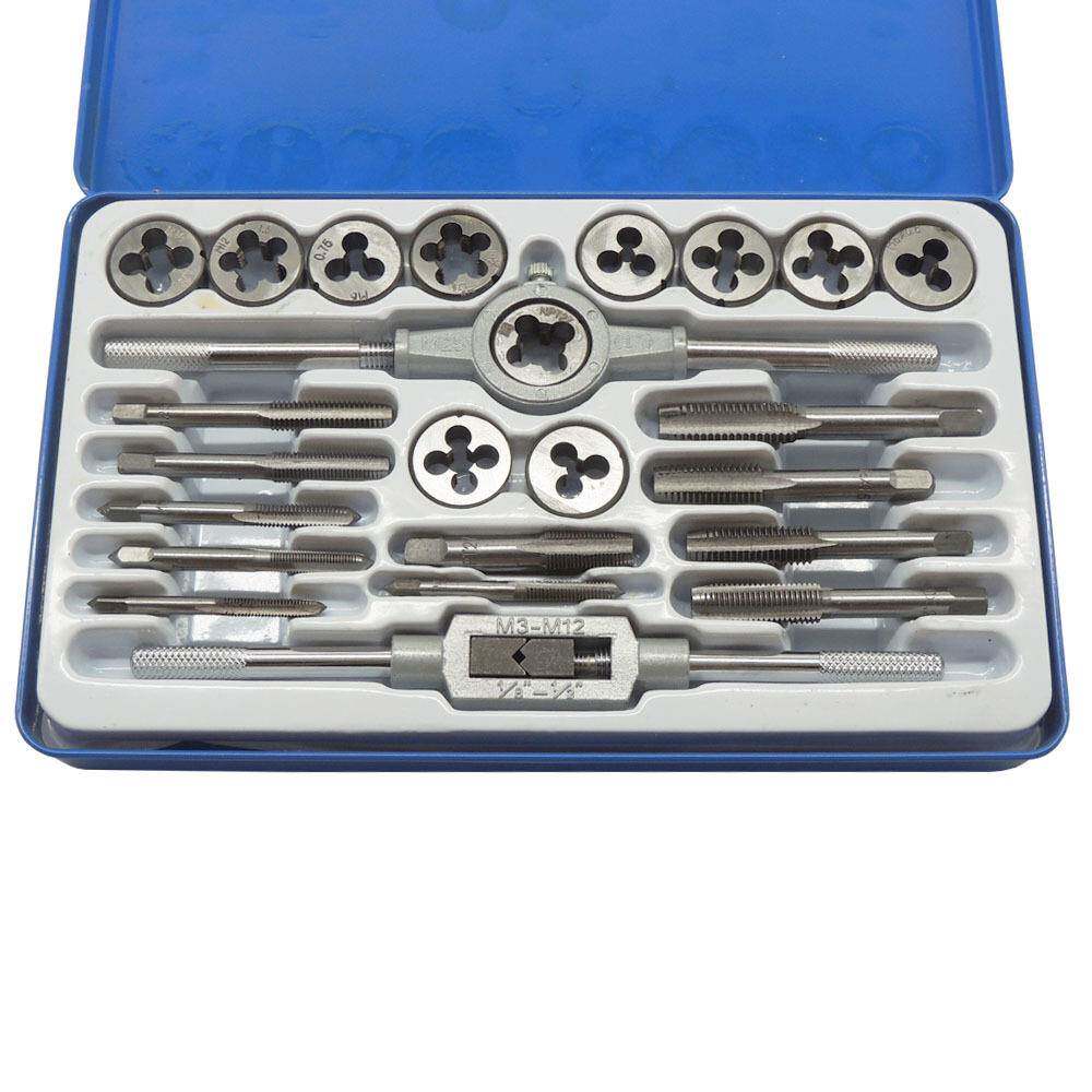 成套丝锥板牙组套2PC件4套铁丝CUF盒锥牙组套丝锥板板牙套装丝攻