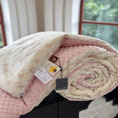 韩式小碎花全棉人春可双机双洗豆豆秋被冬被保暖加厚面可用安XL25