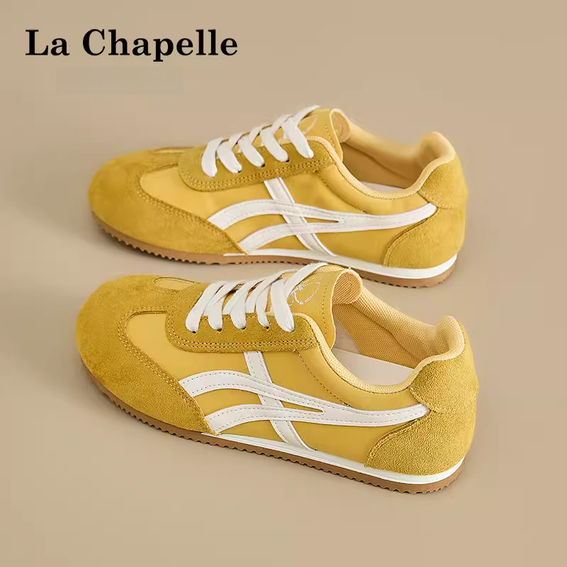 拉夏贝尔黄色德训鞋女2026春季新款百搭运动板鞋爆款休闲阿甘鞋子,女鞋,德训鞋,淘宝优惠券,粉丝福利购,淘宝优惠卷