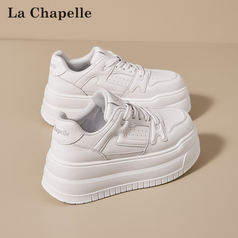 拉夏贝尔厚底小白鞋女2026新款春季小个子百搭爆款增高白色板鞋子,女鞋,休闲板鞋,淘宝优惠券,粉丝福利购,淘宝优惠卷