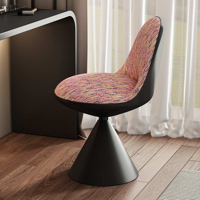 意式轻奢化妆凳可旋转家用女生卧室梳妆台椅子可旋转靠背美甲椅