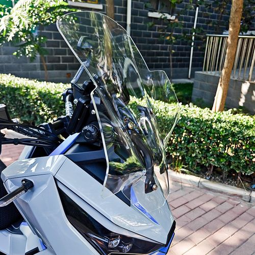 骑仕牛适用于升仕368G前挡风玻璃改装GV款加高透明风挡挡雨板配件