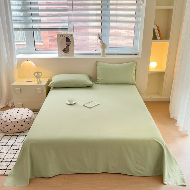 2024新款加厚磨毛纯棉床单单件100全棉宿舍单人床单三件套被单罩