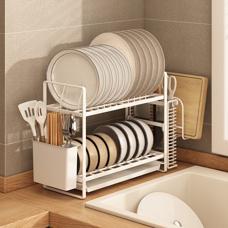 超窄厨房碗碟收纳层架沥水晾碗架碗盘子碗筷洗碗餐具台面沥水架窄