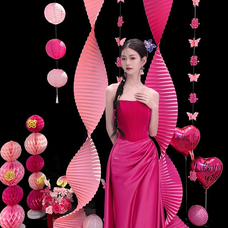 婚房布置套装婚礼喜庆喜字拉花折纸灯笼瀑布结婚女方卧室客厅装饰,节庆用品/礼品,婚房装扮用品,淘宝优惠券,粉丝福利购,淘宝优惠卷