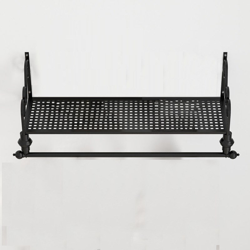 简约铁艺墙上置物架浴室置物架墙上卧室衣架厨房物品整理收纳架