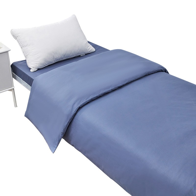 全棉纯棉被套单件150x200学生宿舍纯色单人被罩160x210蓝色可定制