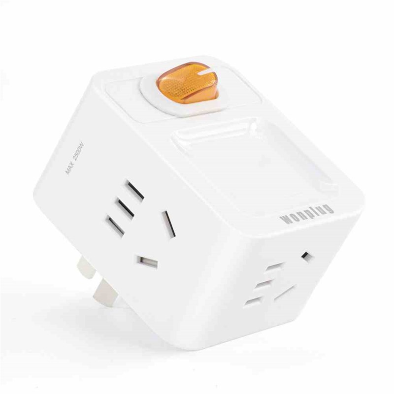 扩展魔方插座 家用一拖四插头转换器 无线转换插头 无X线排插 插