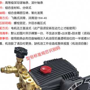 DBE 2218C型法兰直连式超压清洗机泵头 洗车器全铜 124公斤30升