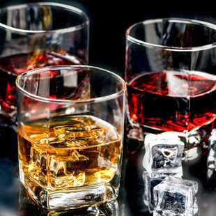 酒杯家用无铅四角玻璃杯耐温玻璃水杯泡茶杯ktv酒杯八角安零容