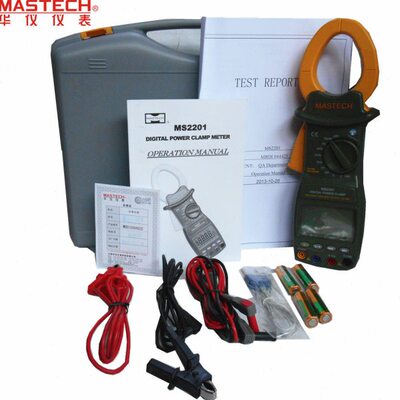 MASTECH华仪MS2201真有效单相钳形功率表记录仪可测温度频率计