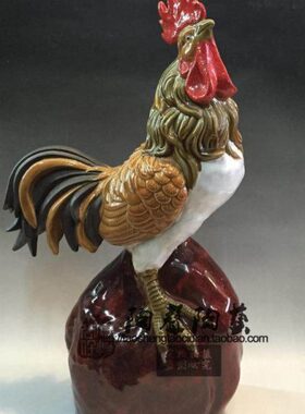 推荐鸡年生肖虎陶瓷石湾公仔家居客厅办公室屋顶梁柱路口中式摆件