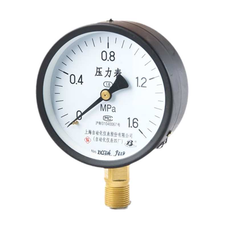 压力表生产厂家不锈钢径向真空负压蒸汽抗震耐震压力表y60/yn100b