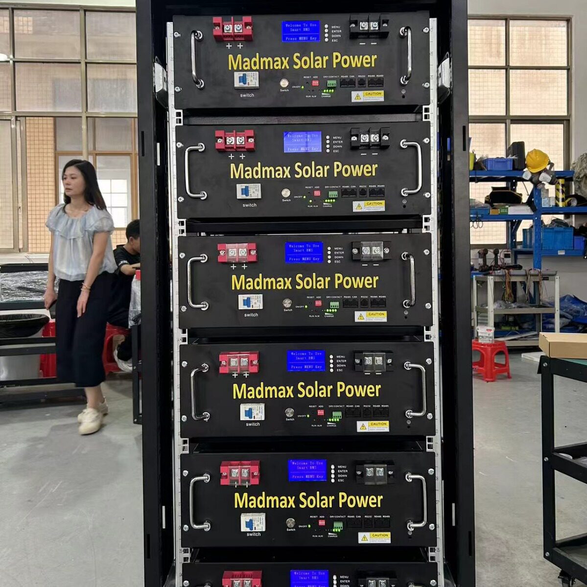 4U机箱储能30度电磷酸铁锂机柜储能6台51.2V100AH并机