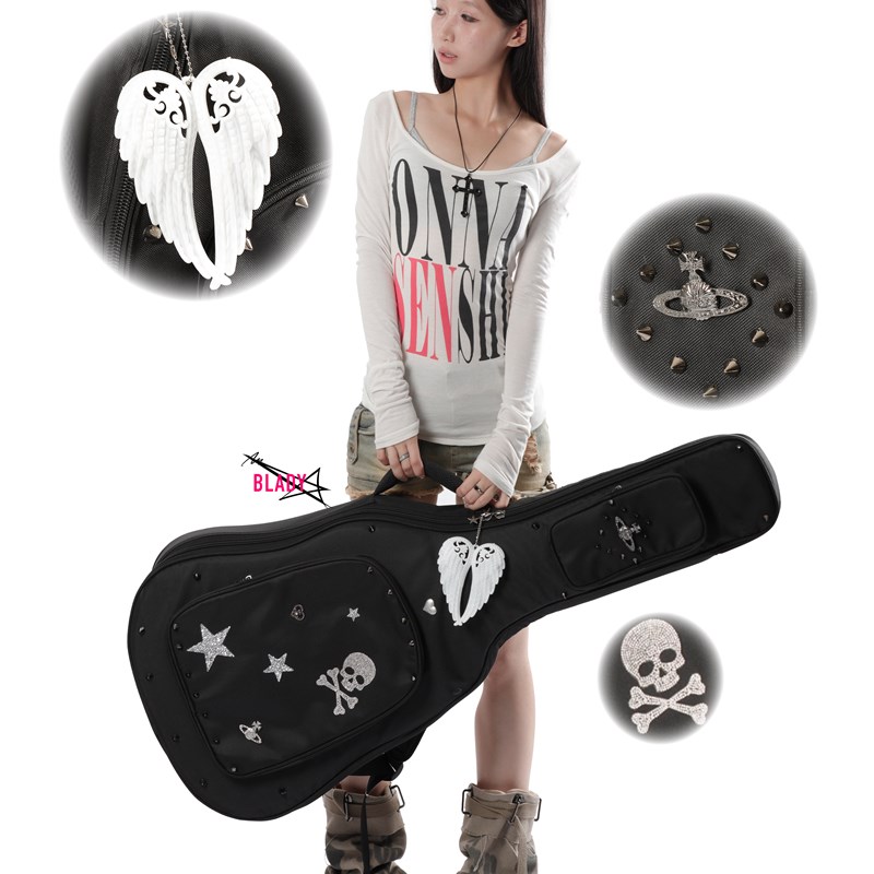 个性化土星电吉他低音吉他41英寸原声吉他V包加厚吉他包