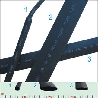 WOER牌热缩管28mm 热缩套管28无卤阻燃 UML ROSH认证 黑色环保