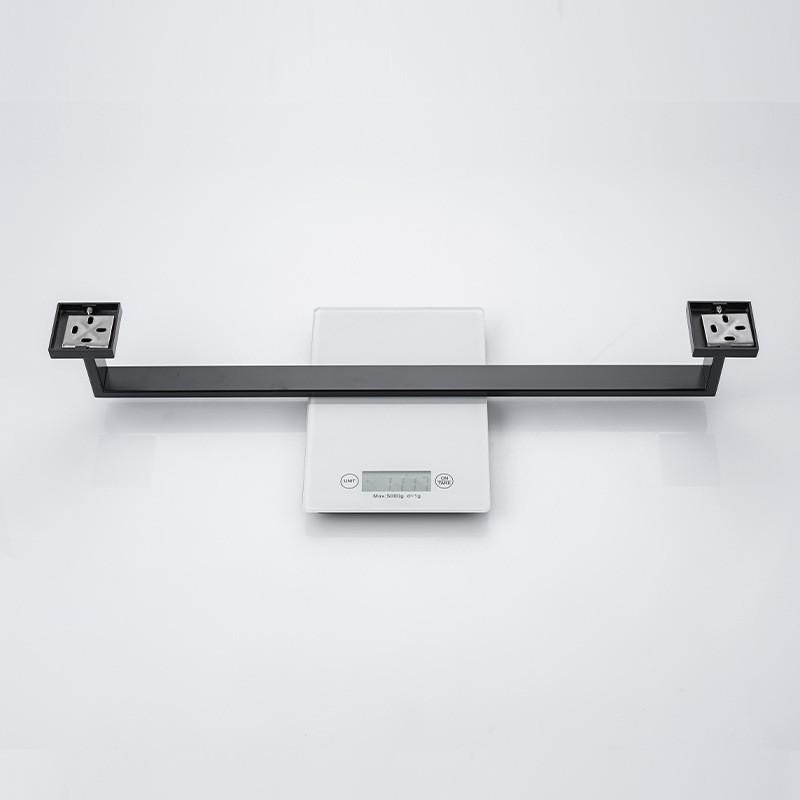 黑色毛巾单杆浴巾置物架304不锈钢毛巾杆浴室五金挂件